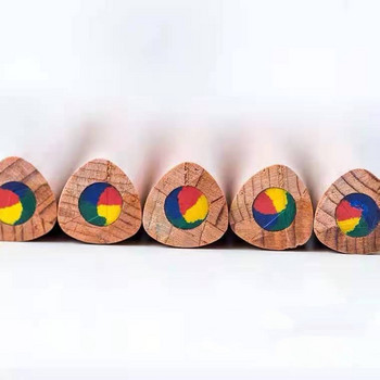5 τμχ Κραγιόνια Ξύλινα χρωματιστά μολύβια 4 Χρώμα Ομόκεντρο στυλό ουράνιο τόξο Χρώμα Μολύβι Σετ για Ζωγραφική Σχέδιο Καλλιτεχνικά Σχολικά Είδη