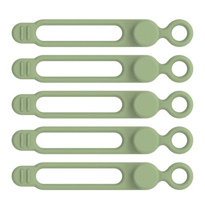 5 tk juhtmesidemed silikoonist juhtmeköidised pandla disain korduvkasutatavad pehmed andmekaabli ümbrised kõrvaklappide juhtme USB-laadimiskaabli jaoks