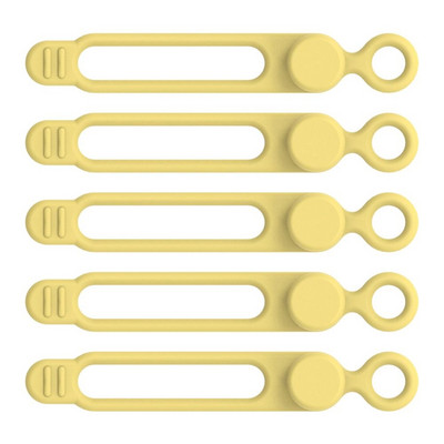 5 tk juhtmesidemed silikoonist juhtmeköidised pandla disain korduvkasutatavad pehmed andmekaabli ümbrised kõrvaklappide juhtme USB-laadimiskaabli jaoks