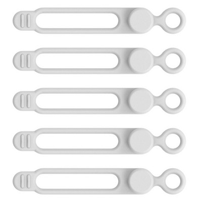 5 tk juhtmesidemed silikoonist juhtmeköidised pandla disain korduvkasutatavad pehmed andmekaabli ümbrised kõrvaklappide juhtme USB-laadimiskaabli jaoks