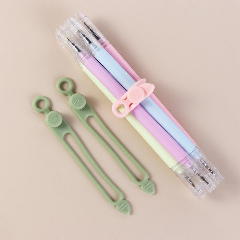 5 tk juhtmesidemed silikoonist juhtmeköidised pandla disain korduvkasutatavad pehmed andmekaabli ümbrised kõrvaklappide juhtme USB-laadimiskaabli jaoks