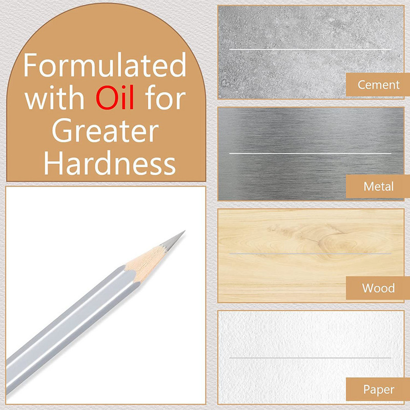 20 опаковки сребърен молив за заварчици Метален сребърен молив за маркиране за строителни работници Металообработващи водопроводчици Рамкари