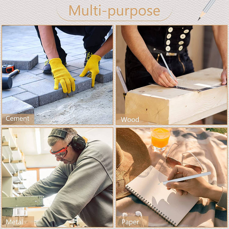 20 опаковки сребърен молив за заварчици Метален сребърен молив за маркиране за строителни работници Металообработващи водопроводчици Рамкари