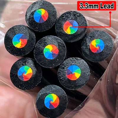 Σετ 8 τμχ Μαύρο Ξύλο Rainbow Colored Pencil 3,3mm 5,0mm Lead Core For Art Σήμανση γκράφιτι Σχέδιο Σκίτσο Χαρτικά Δώρο για παιδιά