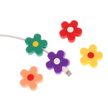 Candy Color Flowers Wire Капак за зарядно устройство Универсален кабел Защитен капак Charging Saver Протектор за телефонен кабел