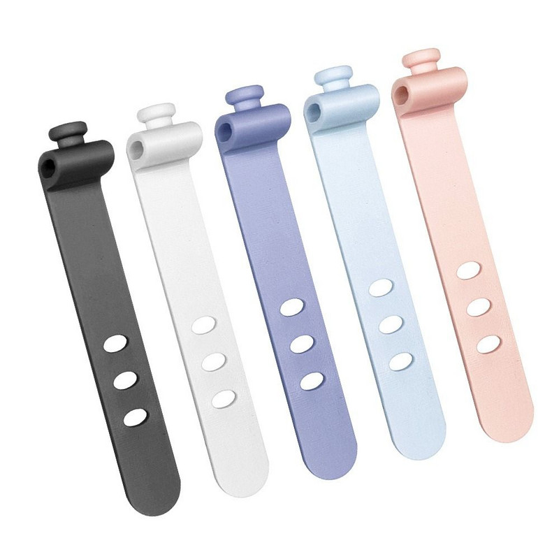 10kom Podesivi namotač Višekratna silikonska traka za pričvršćivanje trake za kabel Mekana žica Organizator Upravljanje Slušalice Datum Kabel za vezivanje