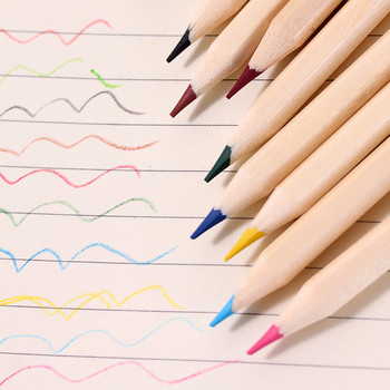 12 цветен варел цветен молив ученик рисува каракули Творчески канцеларски комплект цветни моливи Ученически пособия за деца