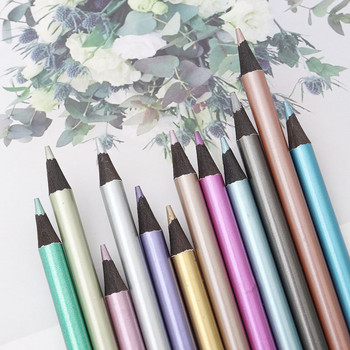 12/18 цветни комплекти метални моливи Цветен молив за рисуване за студенти Скициране Рисуване Флуоресцентни моливи Художествени принадлежности Ново