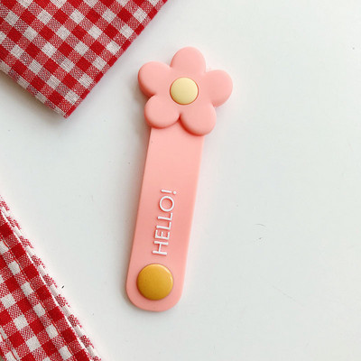 Χαριτωμένο Cartoon Cable Organizer Περιτύλιγμα ακουστικών Στήριγμα καλωδίου USB για iPhone Κλιπ διαχείρισης προστασίας καλωδίων πόρπης Samsung