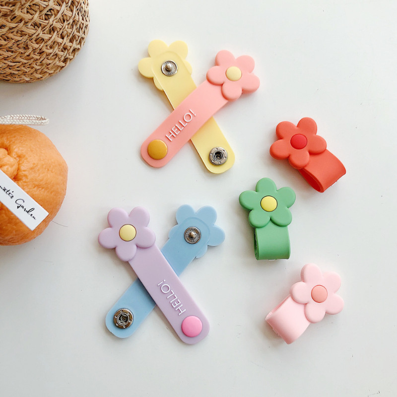 Сладък анимационен органайзер за кабели Слушалки Устройство за навиване на кабели USB държач за кабел за iPhone Samsung Катарама Протектор за кабели Щипки за управление