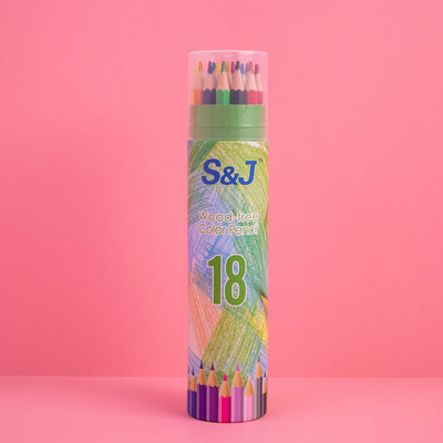 Pretty Barrel 24 цветни моливи Пастели Комплект за деца Kawaii Канцеларски материали Рисуване Цветни моливи за деца Рисуване Художествени принадлежности