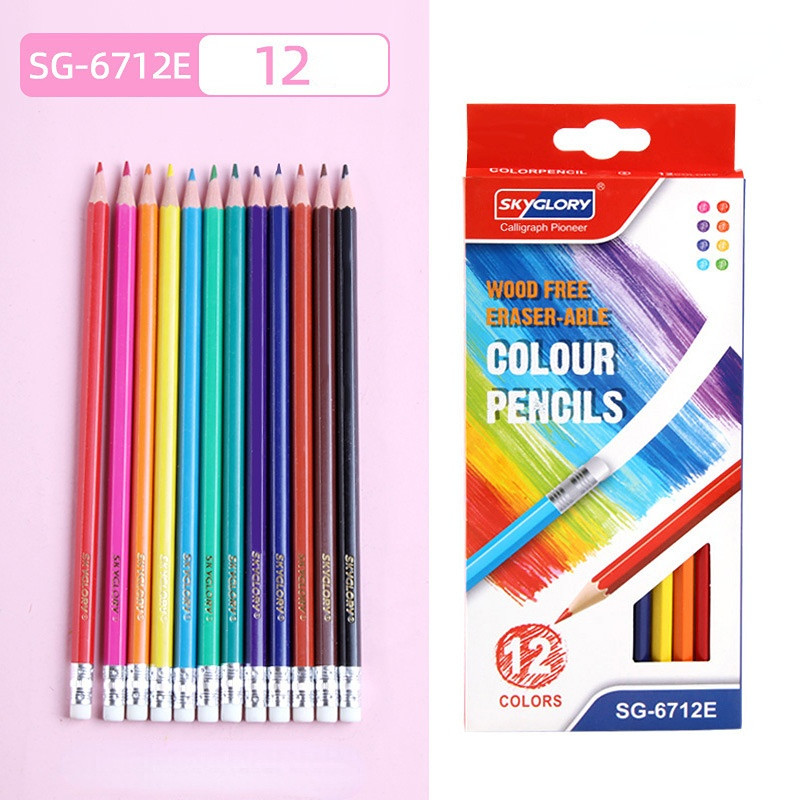Молив за училище Цветове Безплатна доставка Моливи за рисуване за професионалисти в рисуването Детски комплект цветни моливи Цветни маркери Цвят