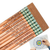 Цветни моливи Моливи за класна стая 10 бр. Положителни моливи с поговорки за ученици Моливи за утвърждаване Подарък за деца в училище