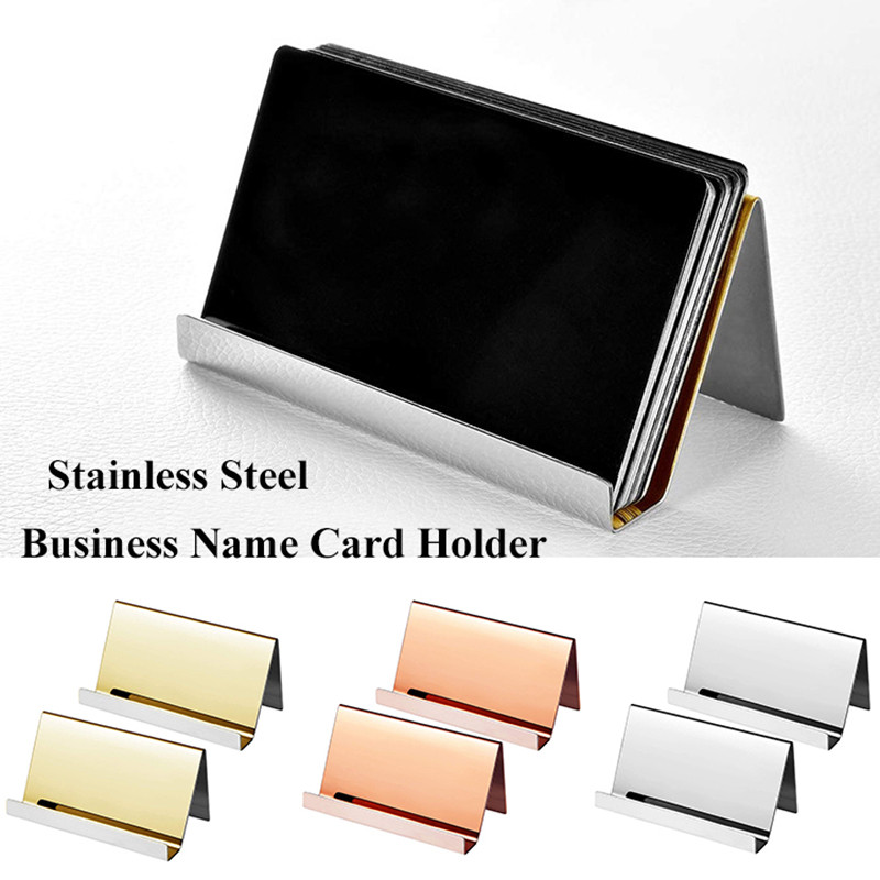 Настолен органайзер за маса от неръждаема стомана Визитка Поставка за карти с имена Поставка Поставка Офис аксесоари Поставка за мобилен телефон