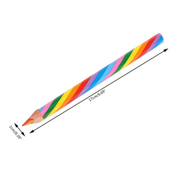 Μολύβια πολλαπλών χρωμάτων Ξύλινα μολύβια 4 σε 1 Χρώμα μολύβια ουράνιο τόξο Πολύχρωμα μολύβια Σετ για ζωγραφική χρωματισμού