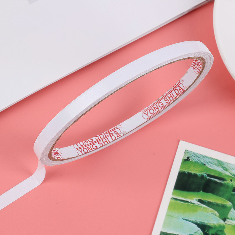 5 ruļļi Divpusēja līmlente 6 mm 8 M spēcīga līmes papīra lentes žurnālam Mājas DIY mākslas amatniecības uzlīmes biroja piederumi