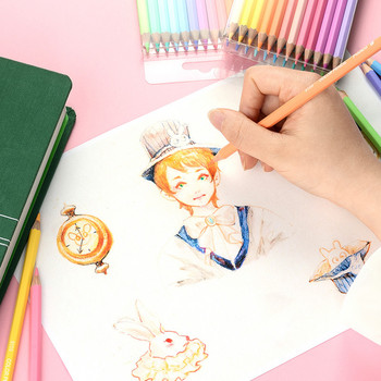 Σετ έγχρωμα μολύβια 24 τμχ Nice Macaron Colors Μολύβι για Σχέδιο Maco 9100 Art Paint Stationery School Student Kids Gift F907