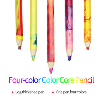 Μολύβια DEDEDEPRAISE 4 χρωμάτων χοντρό μολύβδινο Σβώσιμο Ξύλινο πολύχρωμο μολύβι Lapis De Cor Σκίτσο σχεδίασης έγχρωμο μολύβι προμήθειες