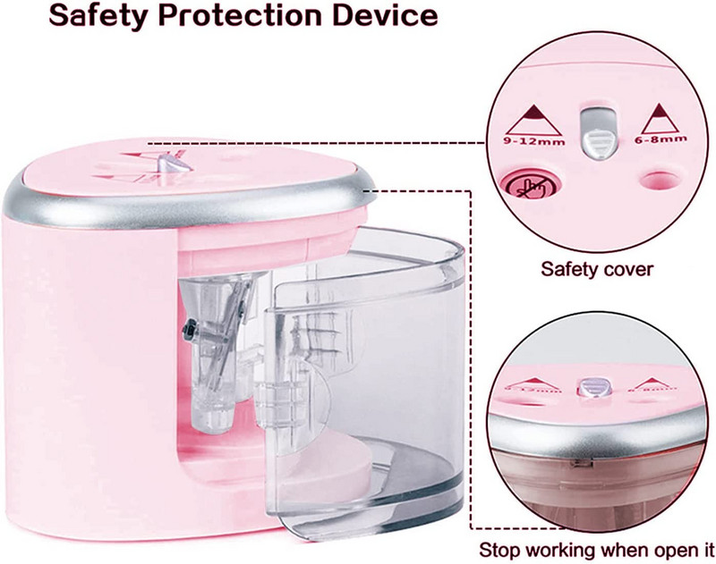 Ръчна острилка за моливи Tenwin Подарък за обучение Автоматично рисуване Електрическа острилка с два отвора Канцеларски материали Офис Училищни пособия