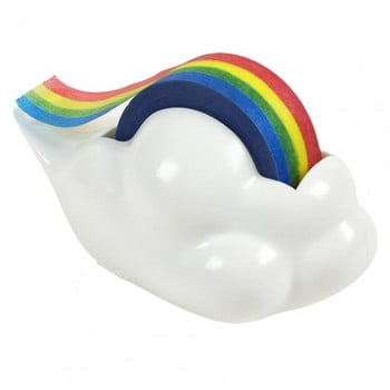 Tape Dispenser Washipaper Rainbow Roll Holder Cute Desktop Cloud Desk Cutting Masking Cartoon Adhesivemachine Supplies