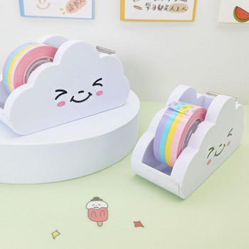 1 τμχ Cute Cloud Masking Tape Sticker Cutter Washi Tape Storage Organizer Cutter Tape Office Dispenser Αναλώσιμα γραφείου