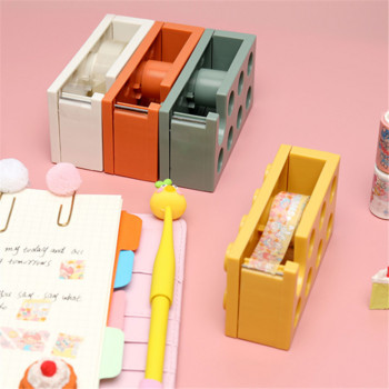 Bricks Tape Dispenser Desktop Tape Cutter Scotch Tape Cutter 3mm Tape Seat Office Home Χαρτικά Κόλλες Θήκη ταινίας Αποθήκευση