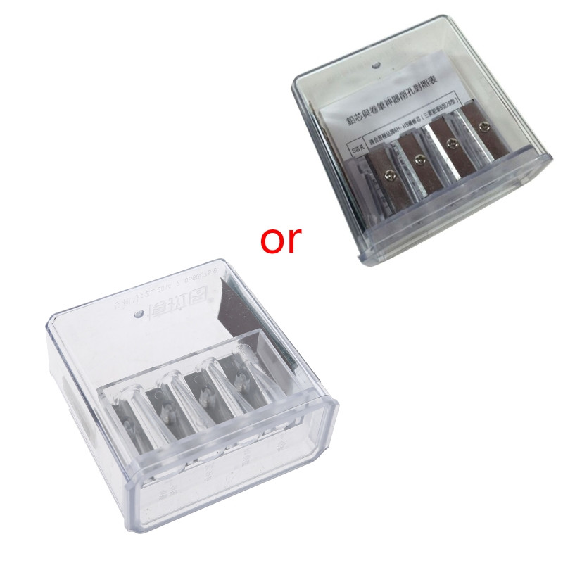 Многофункционална острилка за моливи с дървени въглища с 4 дупки с дълго ядро и олово Drawing Art Man J60A