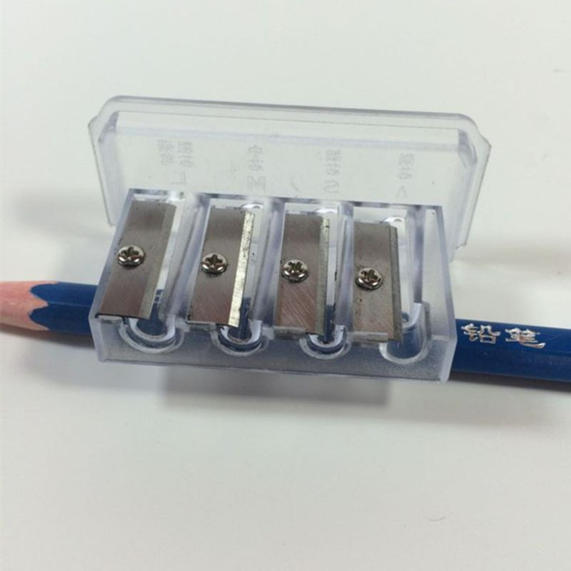 Многофункционална острилка за моливи с дървени въглища с 4 дупки с дълго ядро и олово Drawing Art Man J60A