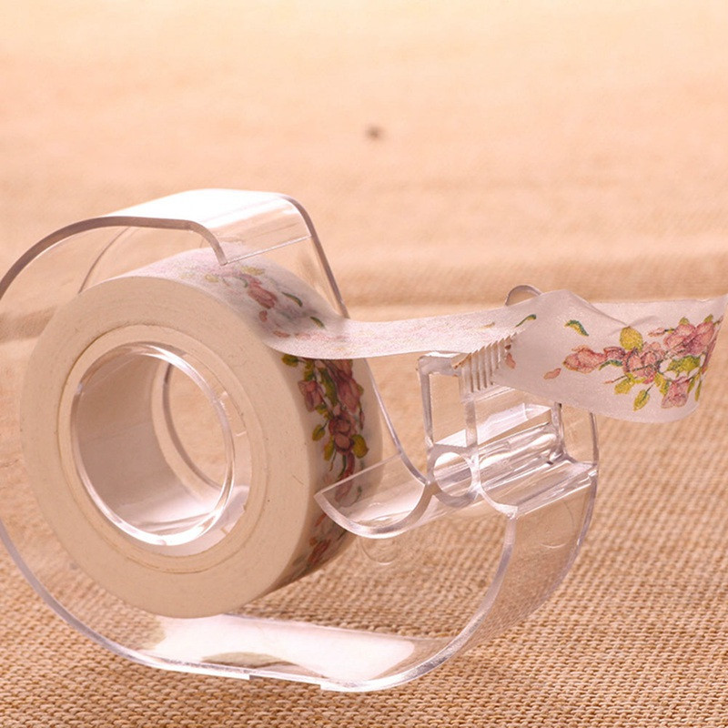 Fashion Transparent Tape Cutter Πλαστικό Washi Paper Tape Ψαλίδι Ταινίες Ειδική θήκη κοπής Σχολικά είδη γραφείου