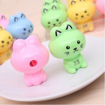 Ellen Brook 1 Piece Lovely Cute Kawaii Candy Color Rabbit Cat Sharpeners Κορεατικά επιστολόχαρτα Σχολικά προμήθειες γραφείου Δώρο για παιδιά καινοτομία