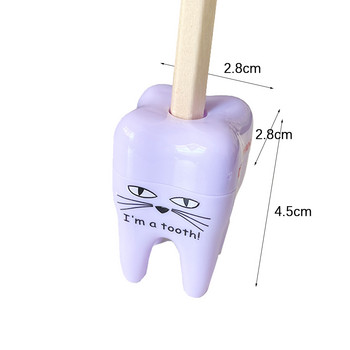 4 τμχ/παρτίδα Καινοτομία Παιδική ξύστρα σε σχήμα δοντιών Πλαστική δημιουργική έγχρωμη κόφτης στυλό για παιδιά Δώρα Kawaii Χαρτικά