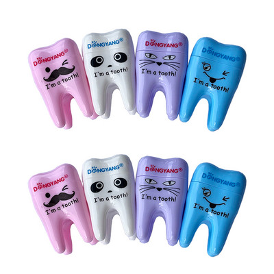 4pcs/lot Novelty Children`s Tooth Shape Pencil Sharpener Plastic Creative Colored Pen Cutter for Kids Gifts Kawaii Stationery