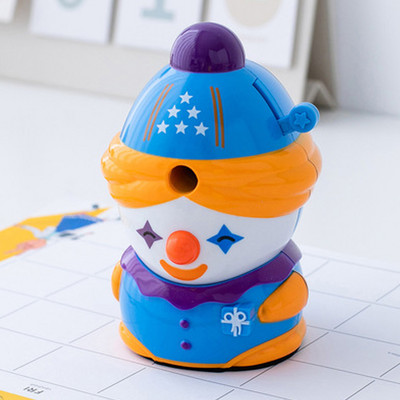 1 БР. Творчески карикатури Сладка острилка за моливи във формата на клоун Канцеларски материали Ученическа забавна ръчна колянова острилка за моливи Детски подаръци Офис