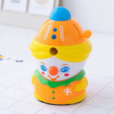 1 БР. Творчески карикатури Сладка острилка за моливи във формата на клоун Канцеларски материали Ученическа забавна ръчна колянова острилка за моливи Детски подаръци Офис