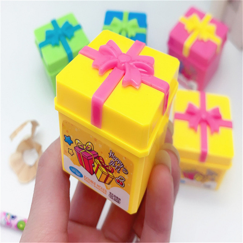 Δημιουργική ξύστρα μολυβιών με διπλές τρύπες Cute Things Κουτί στυλό 2 οπών Μαχαίρι παιδικό δώρο Kawaii Γραφική ύλη Σχολικά είδη γραφείου για το σπίτι