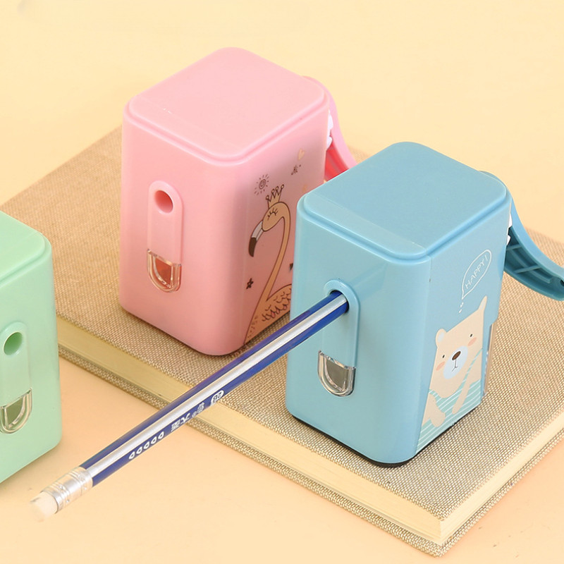 Käsitsi mehaanilised teritajad pöörleva pliiatsiteritaja jaoks lastele armsad kirjatarbed õpilaste kooli kontoritarbed