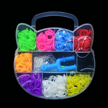 600 τεμ. Λαστιχένια λάστιχα ξαναγεμίζουν παιχνίδια Διάφορα χρώματα Βραχιόλι με αργαλειό λουράκια DIY Υφαντική Κιτ χειροτεχνίας Παιδιά Παιδικά δώρα γενεθλίων