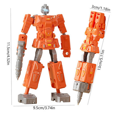 Kreativna deformacijska gel olovka u obliku robota Dječačka gel olovka s crnom tintom Odvojivi dnevnik Ispit za pisanje uredskog pribora Poklon