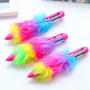 1 бр. 0,7 мм 6 цвята Химикалка Училищни офис консумативи Плюшена химикалка за писане Цветна химикалка Инструменти за писане