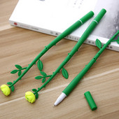 Gel olovke s cvijetom ruže Silikonska crna tinta Školski alati za pisanje Uređenje doma Olovka za crtanje Školski pribor Uredski pribor