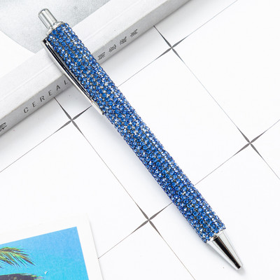 1 gabals Lytwtw lodīšu pildspalva Luksusa Rhinestone Cute Kāzu Rozā zelta Metāla Kancelejas preces Skolas Biroja piederumi Augstas kvalitātes pildspalvas