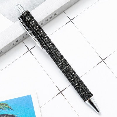 1 gabals Lytwtw lodīšu pildspalva Luksusa Rhinestone Cute Kāzu Rozā zelta Metāla Kancelejas preces Skolas Biroja piederumi Augstas kvalitātes pildspalvas