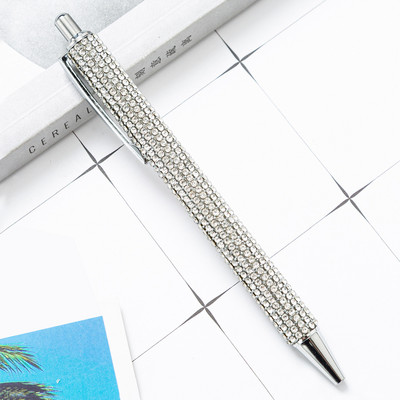 1 gabals Lytwtw lodīšu pildspalva Luksusa Rhinestone Cute Kāzu Rozā zelta Metāla Kancelejas preces Skolas Biroja piederumi Augstas kvalitātes pildspalvas