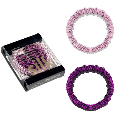 1 кутия Щипки за коса от 100% чиста черничева коприна Копринени вратовръзки за коса Ленти за коса Тесни лостчета за коса Държачи за опашка Аксесоари за грижа за косата