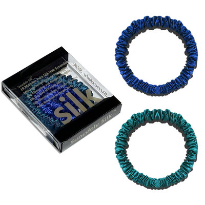 1 кутия Щипки за коса от 100% чиста черничева коприна Копринени вратовръзки за коса Ленти за коса Тесни лостчета за коса Държачи за опашка Аксесоари за грижа за косата