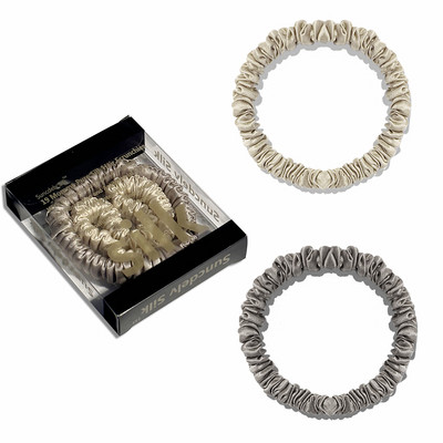 1 кутия Щипки за коса от 100% чиста черничева коприна Копринени вратовръзки за коса Ленти за коса Тесни лостчета за коса Държачи за опашка Аксесоари за грижа за косата