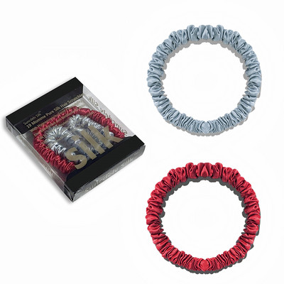 1 кутия Щипки за коса от 100% чиста черничева коприна Копринени вратовръзки за коса Ленти за коса Тесни лостчета за коса Държачи за опашка Аксесоари за грижа за косата