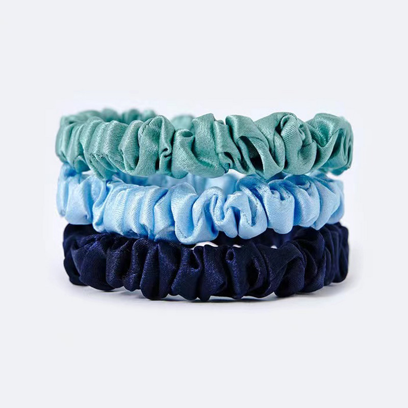 1 кутия Щипки за коса от 100% чиста черничева коприна Копринени вратовръзки за коса Ленти за коса Тесни лостчета за коса Държачи за опашка Аксесоари за грижа за косата