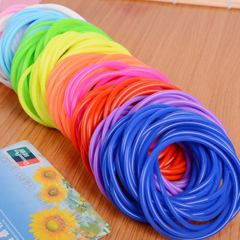 Нов цветен силикон Дамски ленти за коса Водоустойчива спортна гривна Еластично въже за коса Модни аксесоари за коса