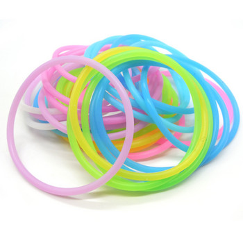 Нов цветен силикон Дамски ленти за коса Водоустойчива спортна гривна Еластично въже за коса Модни аксесоари за коса